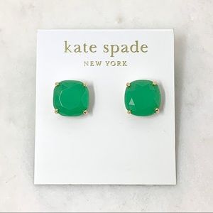 NWT Kate Spade Beryl Green Square Stud Earrings